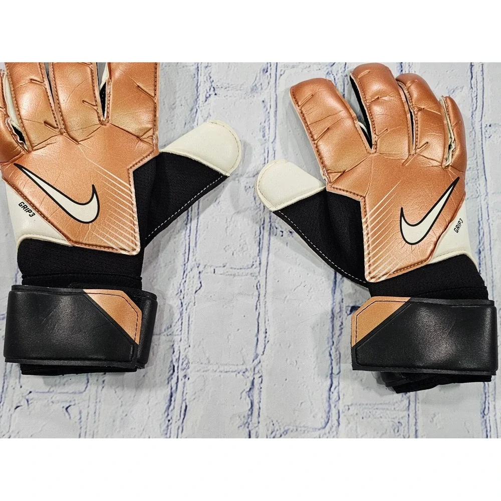 Nike GK Grip 3 ADULT SIZE 9 Goalkeeper Gloves Soccer Copper DV3097-810